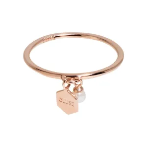 Bague CLUSE Essentielle Rose Gold Hexagon and Pearl Charm CLJ40007