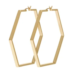 Boucles d'oreilles CLUSE Essentielle Gold Large Hexagonal Hoop CLJ51003