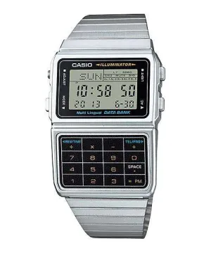 Casio DBC-611-1D Silver Stainless Calculator Watch for Men and Women