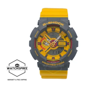 Casio G-Shock GA-110 Lineup '90s Sport Series Yellow Resin Band Watch GA110Y-9A GA-110Y-9A