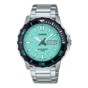 Casio Men's Analog Sporty Stainless Steel Band Watch MTD125D-2A2 MTD-125D-2A2