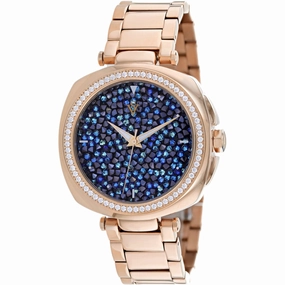 Christian Van Sant Women's Watch - Mirabella Blue Dial Rose Gold Bracelet | CV0492