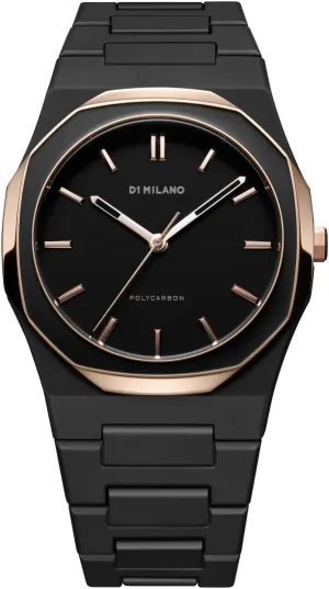 D1 Milano Polycarbon Black Mesh Watch