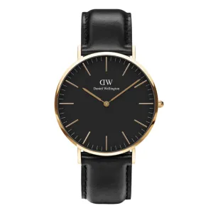 Daniel Wellington Classic Sheffield Black Leather Watch DW00100544