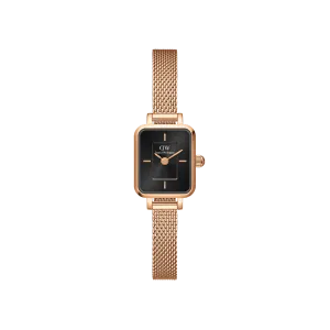 Daniel Wellington Quadro Mini Melrose Rose Gold Onyx Watch DW00100647