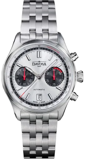 Davosa Newton Pilot Rally Silver Bracelet Limited Edition Watch