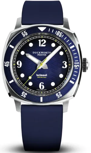 Duckworth Prestex Belmont Dive Blue Blue Rubber Watch