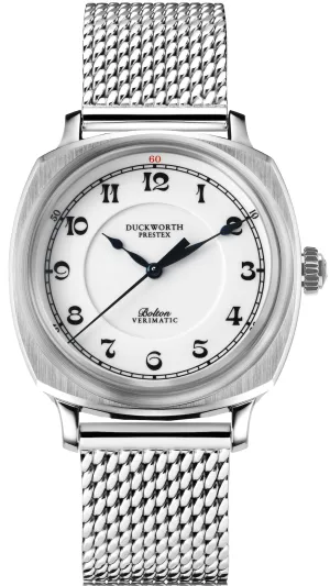 Duckworth Prestex Bolton Verimatic White Mesh Bracelet Watch