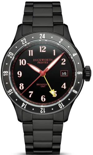 Duckworth Prestex Broadgate GMT Black PVD Bracelet Watch