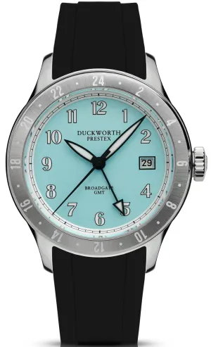 Duckworth Prestex Broadgate GMT Blue Black Rubber Watch