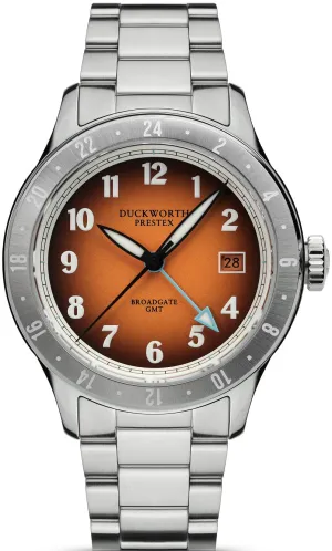 Duckworth Prestex Broadgate GMT Orange Bracelet Watch
