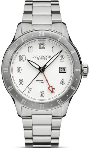 Duckworth Prestex Broadgate GMT White Bracelet Watch