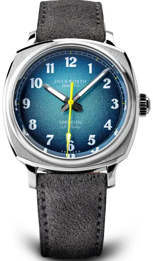 Duckworth Prestex Verimatic Blue Fume Grey Suede Watch