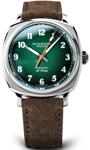 Duckworth Prestex Verimatic Green Fume Brown Suede Watch