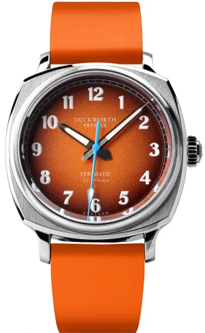 Duckworth Prestex Verimatic Orange Fume Orange Rubber Watch