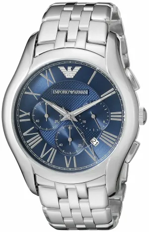 Emporio Armani Stainless Steel Men's Chronograph Watch Navy Blue AR1787