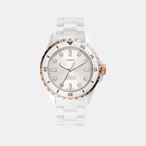 FB-01 Women Quartz White Dial Analog Ceramic Watch CE1107