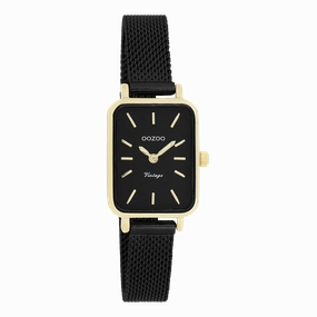 Gold coloured OOZOO watch with metal mesh bracelet - C20269