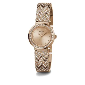 Guess Treasure Rose Gold Dial Stainless Steel Watch GW0476L3
