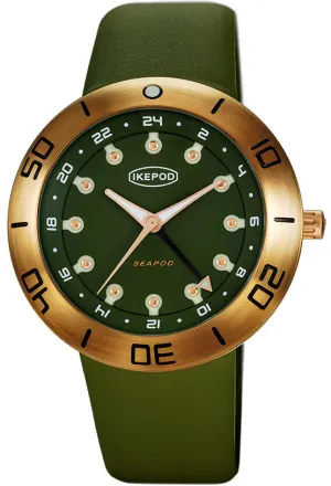 Ikepod Seapod GMT Bronze Yves Green Limited Edition Watch