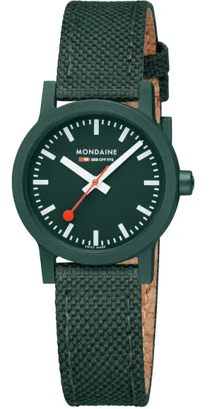 Mondaine Essence Park Green Textile Watch