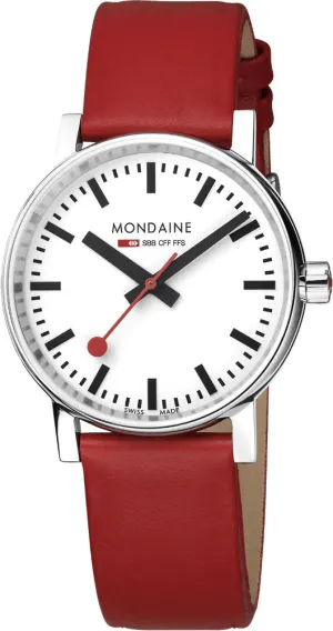 Mondaine Evo2 35 mm Grape Leather Watch