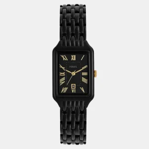 Raquel Women Quartz Black Dial Analog Stainless Steel Watch ES5385