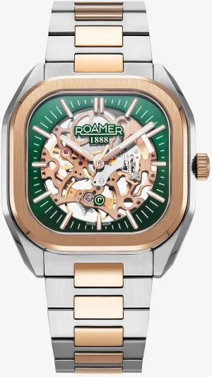 Roamer Mechano Green Skeleton Watch
