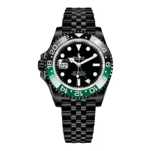 Rolex GMT-Master II "Sprite" 40mm - Ref: 126720VTNR - Black Dial, Green & Black Bezel, PVD Stainless Steel Jubilee Bracelet