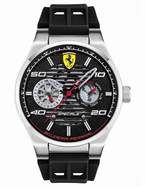 Scuderia Ferrari Speciale Watch - Stainless Steel - Day/Date - Silicone Bracelet