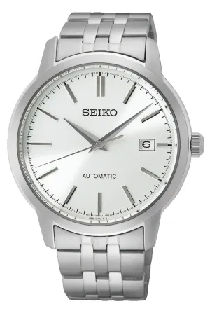 Seiko Essentials Automatic 100M Silver Dial Mens Watch SRPH85K