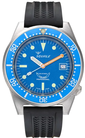 Squale 1521 Blue Blasted Rubber Watch