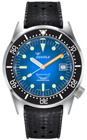 Squale 1521 Blue Ray Rubber Watch