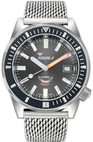 Squale Matic Grey Mesh Watch