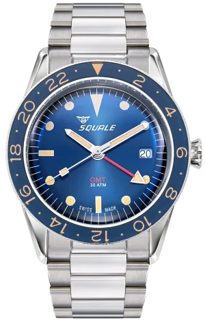 Squale SUB-39 GMT Blue Vintage Bracelet Watch