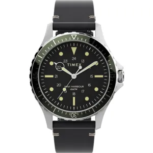 Timex Men's Watch - Navi XL Black Round Dial Stainless Steel Case Strap | TW2V45300VQ