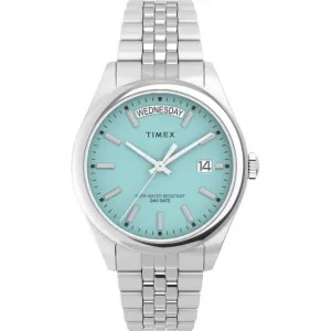 Timex?Legacy Day and Date Stainless Steel Bracelet Watch TW2V68400