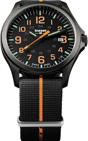 Traser H3 P67 Officer Pro GunMetal Black/Orange Watch