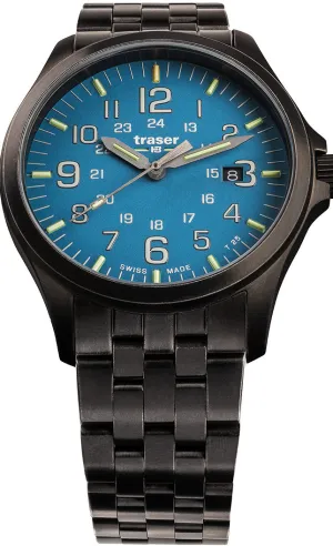 Traser H3 P67 Officer Pro GunMetal Sky Blue Watch