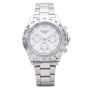 Valentino 20121652-WHITE DIAL STAINLESS BAND STRAP Watch for Men