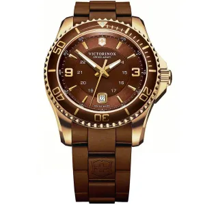 Victorinox Swiss Army Men's Watch - Maverick GS Rose Gold Case Brown Dial | 241608