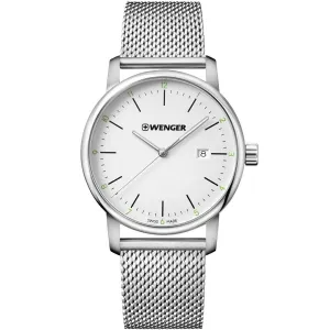 Wenger Men's Quartz Watch - Urban Classic Silver Tone Dial Bracelet | 01.1741.113