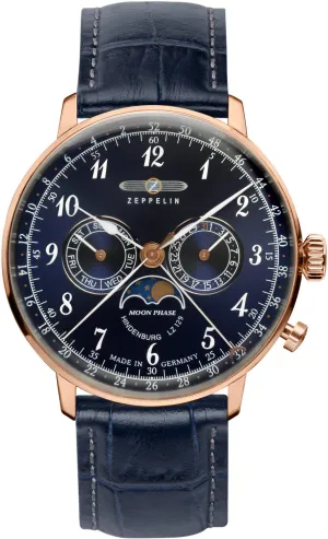 Zeppelin LZ 129 Hindenburg Moonphase Mens Watch